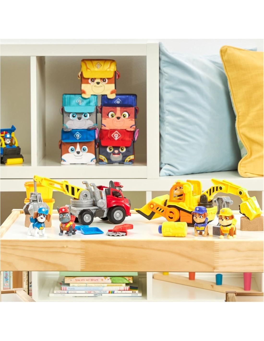 Rubble & Crew, Set di Action Figure Rubble e Mix con Kinetic Sand Build-It, 85,05 g, e Attrezzi per Costruzioni, 3+ Anni