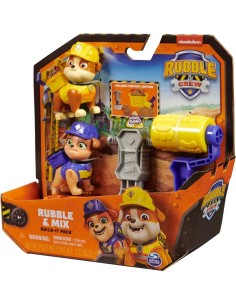 Rubble & Crew, Set di Action Figure Rubble e Mix con Kinetic Sand Build-It, 85,05 g, e Attrezzi per Costruzioni, 3+ Anni