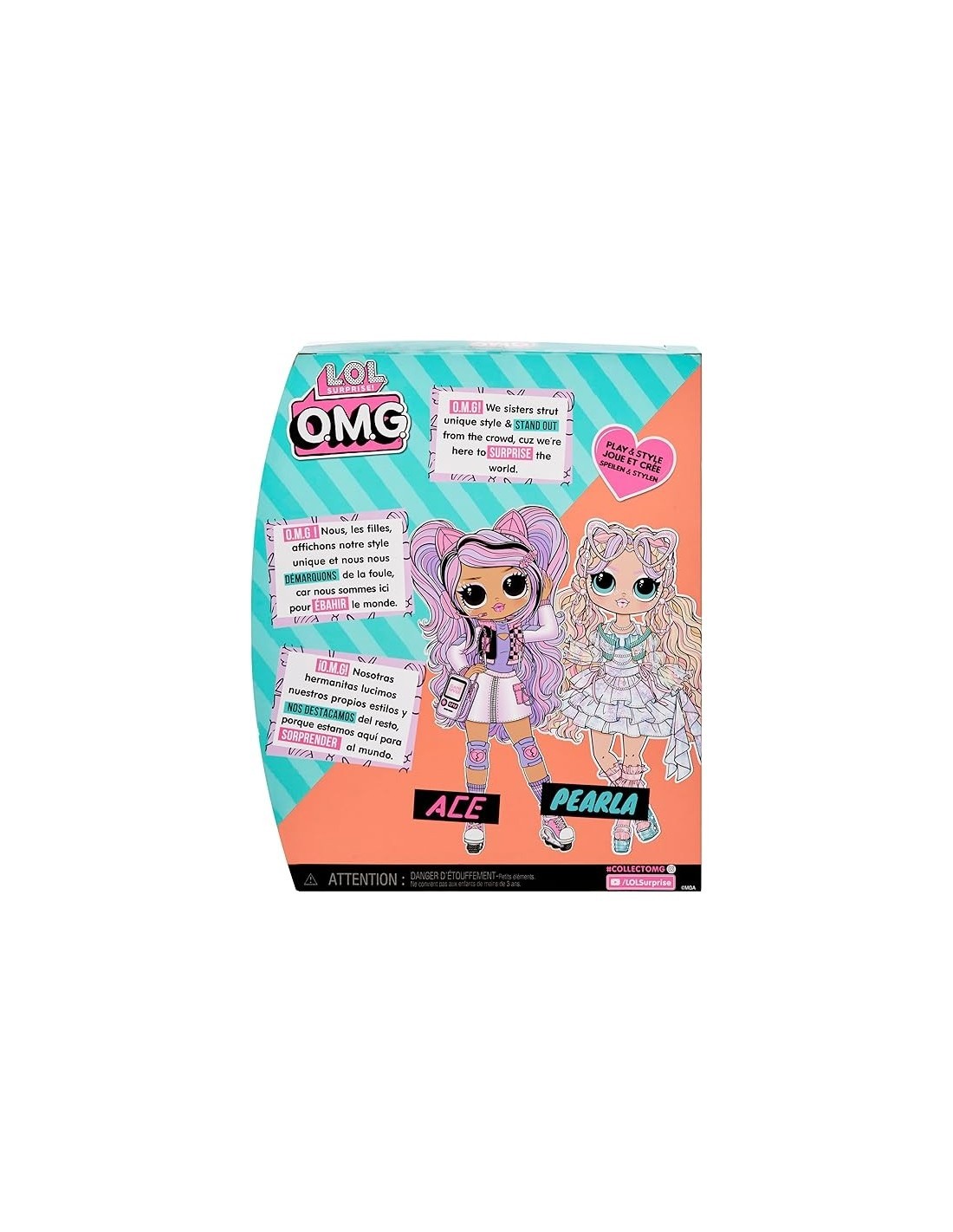 L.O.L. Surprise! OMG Fashion Doll Pearla con 15 Sorprese, Abiti e Accessori a Tema Sirena | Età 4+