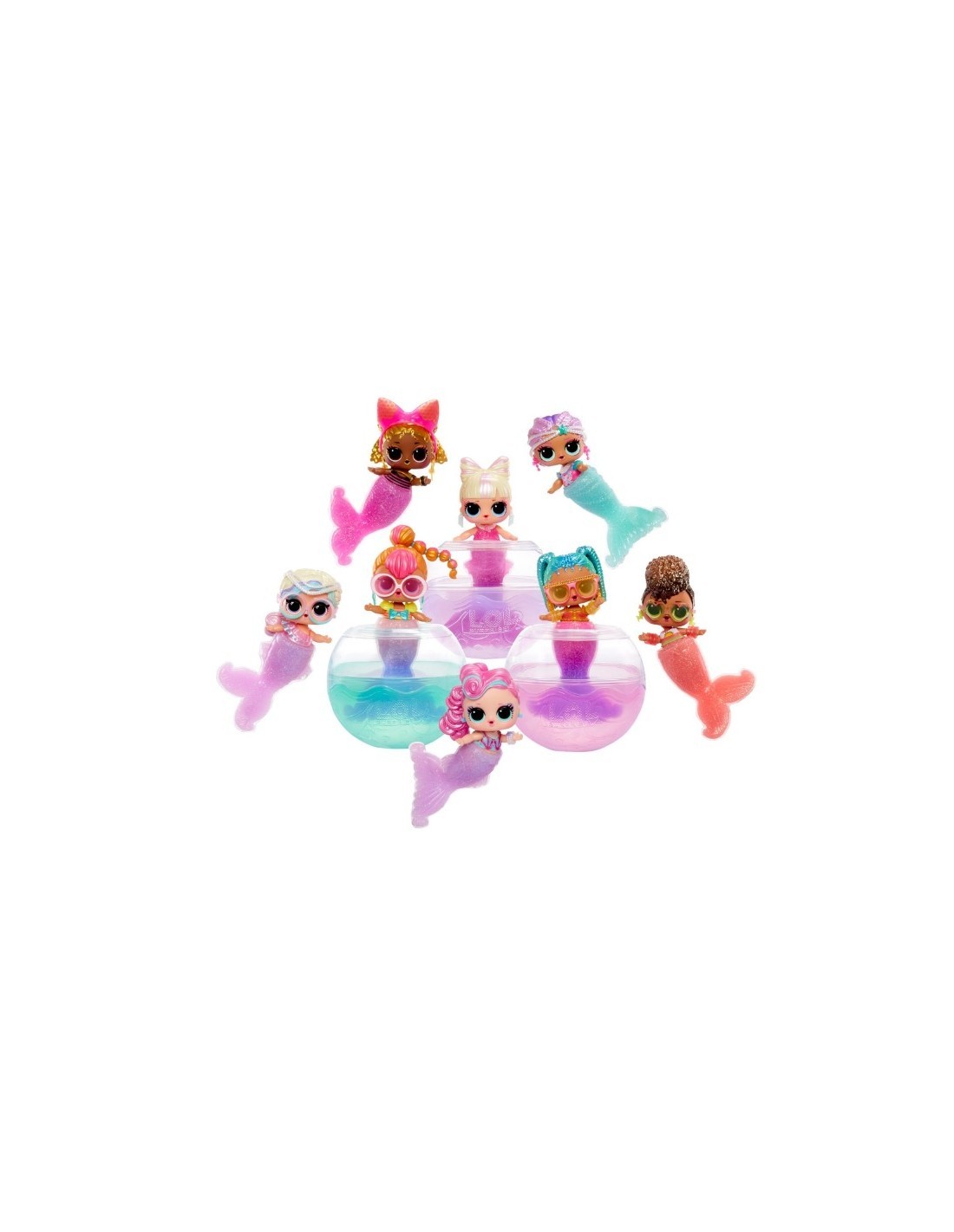 L.O.L. Surprise Mermaids, Giocattoli Sirene, Unboxing Magico, Conchiglia Sorprendente, Accessori e Adesivi, Collezione, Età 3+