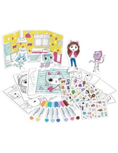 ACTIVITY SET GABBY’S DOLLHOUSE 40+ PEZZI, PENNARELLI SENZA MACCHIA, ADESIVI E PERSONAGGI POP-UP 2
