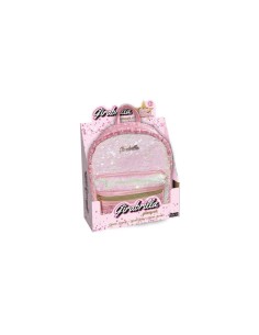 Girabrilla Tweed Zainetto Rosa – Zaino Bambina con Paillettes Reversibili