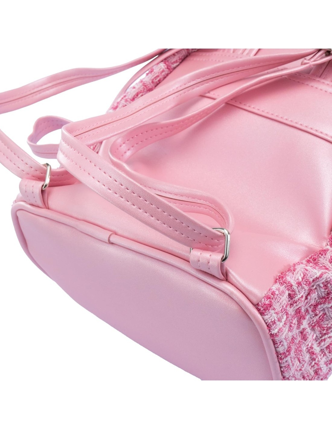 Girabrilla Tweed Zainetto Rosa – Zaino Bambina con Paillettes Reversibili