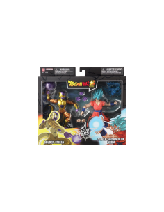 DRAGON BALL SUPER, BANDAI FIGURE DRAGON STARS, 17 CM, BATTLE PACK, GOLDEN FREEZER VS SUPER SAIYAN BLUE GOKU, SET 2 FIGURE