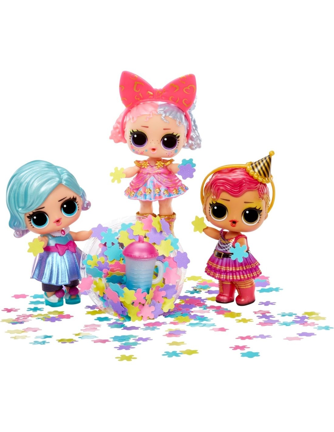 LOL SURPRISE 120957 BIG SURPRISE PARTY, 4 BAMBOLE COLLEZIONABILI, 40+ SORPRESE, UNBOXING INTERATTIVO, GIOCO BAMBINA 4+