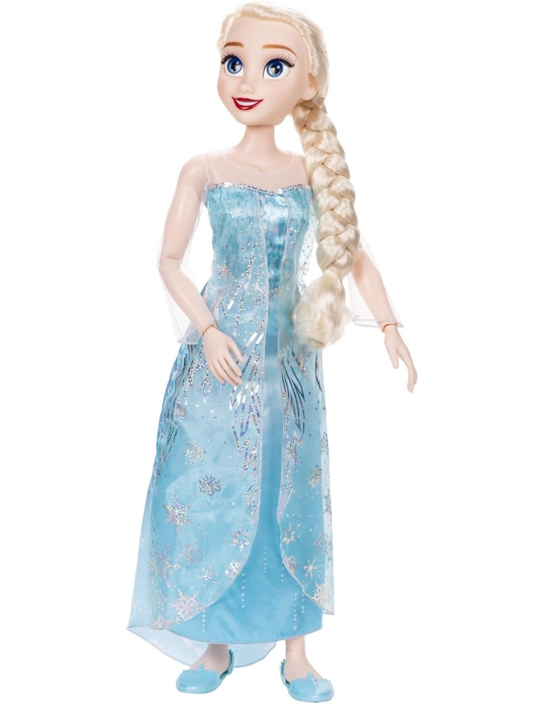 FROZEN, BAMBOLA, ELSA, 80 CM, COMPLETAMENTE ARTICOLATA, ACCESSORI, COMPAGNA DI GIOCO, STA IN PIEDI, GIOCATTOLO, 3+ ANNI