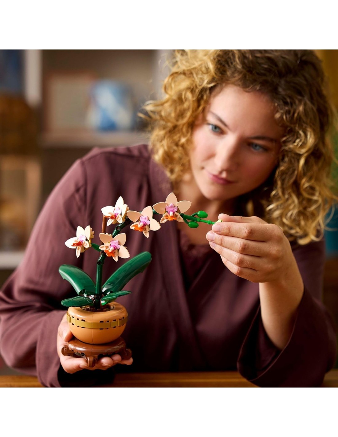 LEGO BOTANICAL 10343 MINI-ORCHIDEA,  FIORI ARTIFICIALI, VASO, DECORAZIONE CASA, MODELLINO ADULTI
