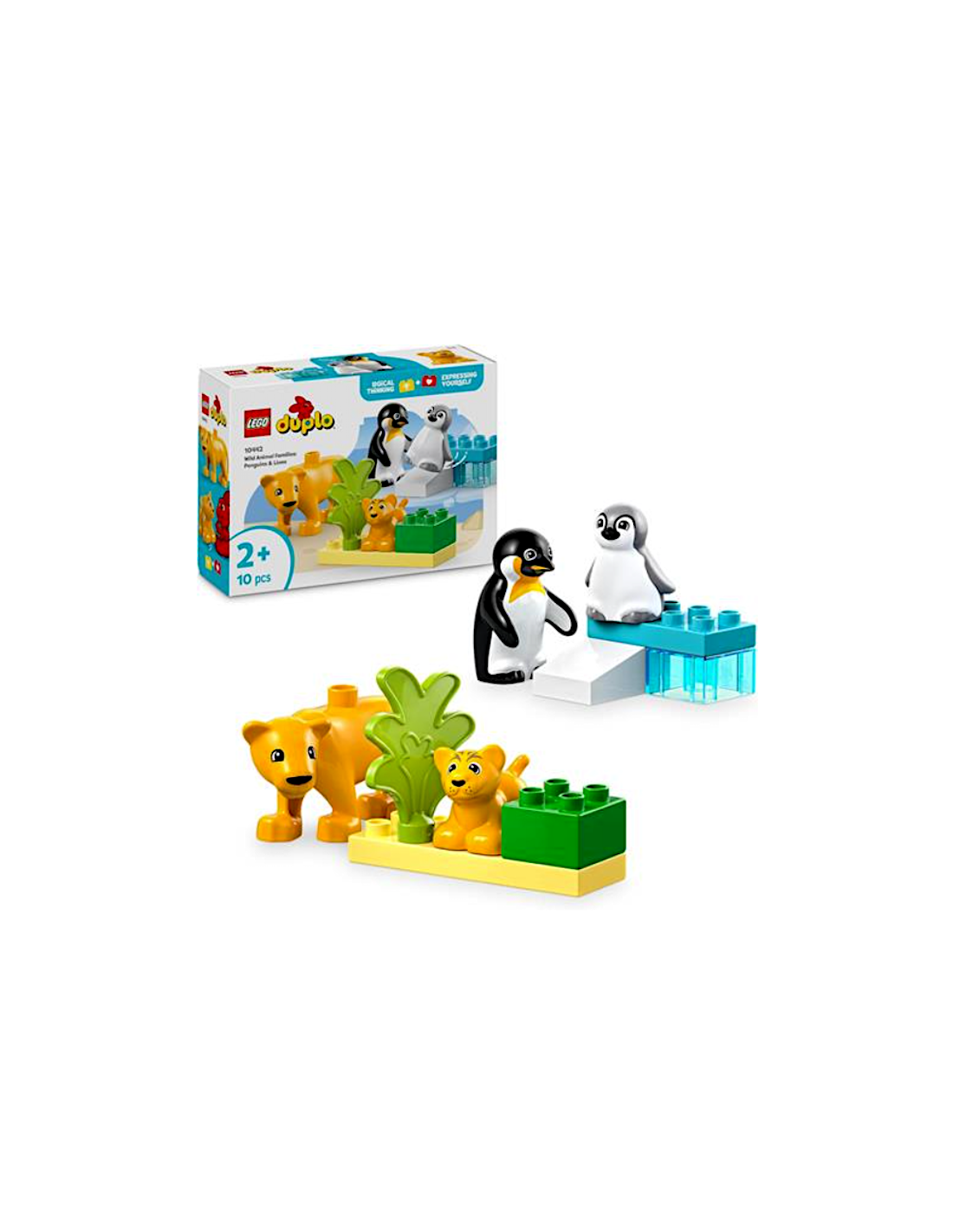 DUPLO 10442 FAMIGLIE ANIMALI:PINGUINI E LEONI