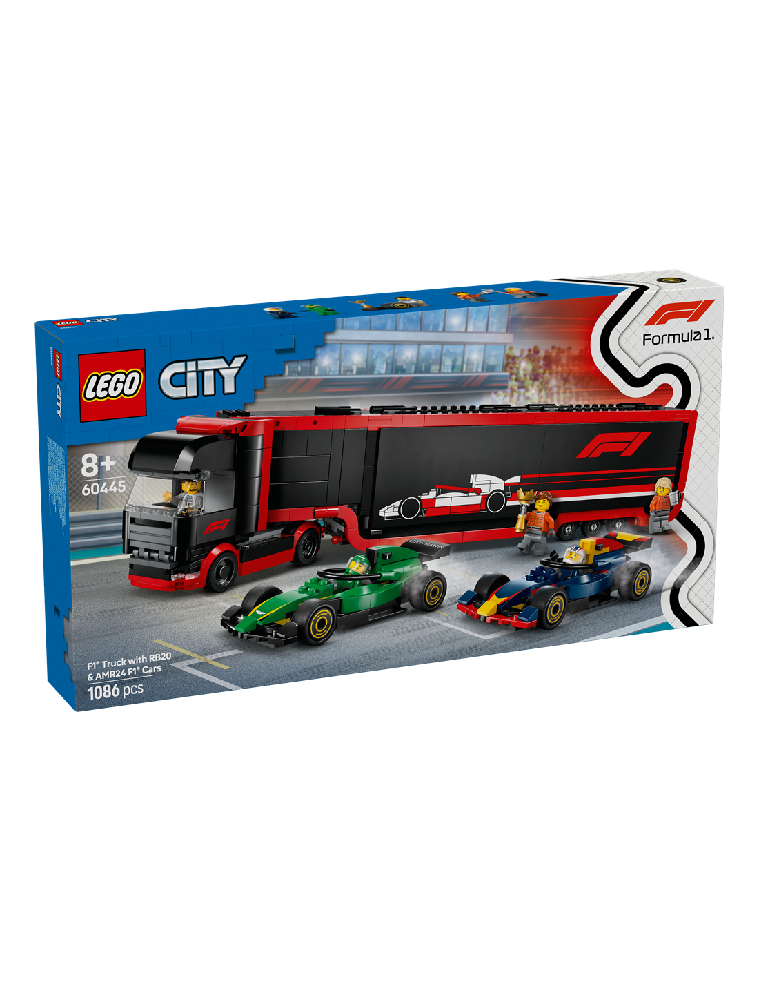 LEGO CITY AUTOTRASPORTATORE F1 CON MONOPOSTO RB20 E AMR24