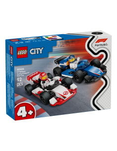 LEGO, CITY, WILLIAMS RACING, HAAS F1, AUTO DA CORSA, COSTRUIBILE, MINIFIGURE, GIOCO BAMBINI