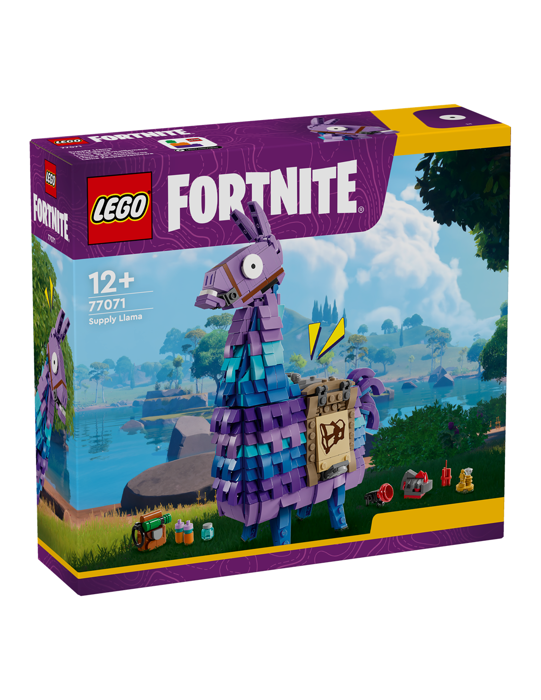 LEGO FORTNITE, LAMA DELLE SCORTE, ACTION FIGURE DA ESPOSIZIONE CON ACCESSORI, 12+ ANNI