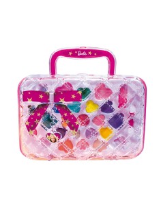 BARBIE TRENDY TROUSSE, KIT MAKE-UP, LIPGLOSS, OMBRETTI, ROSSETTI, 20X18X6 CM