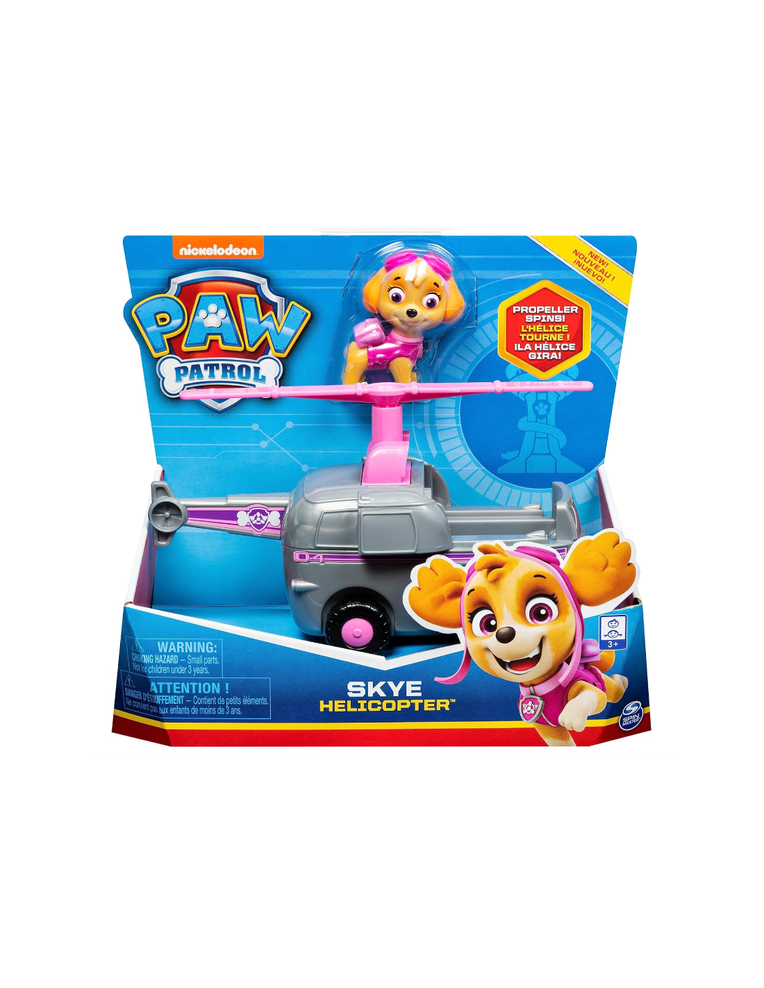 Paw Patrol Skye Elicottero Base con Figura – Veicolo da 13 cm