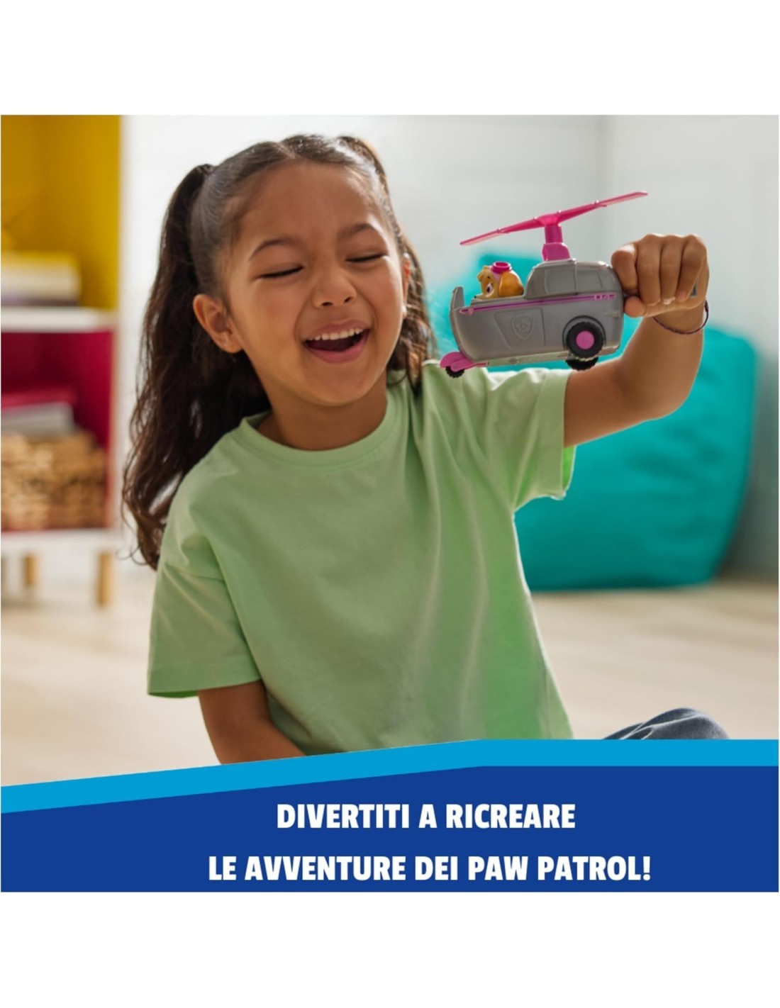 Paw Patrol Skye Elicottero Base con Figura – Veicolo da 13 cm