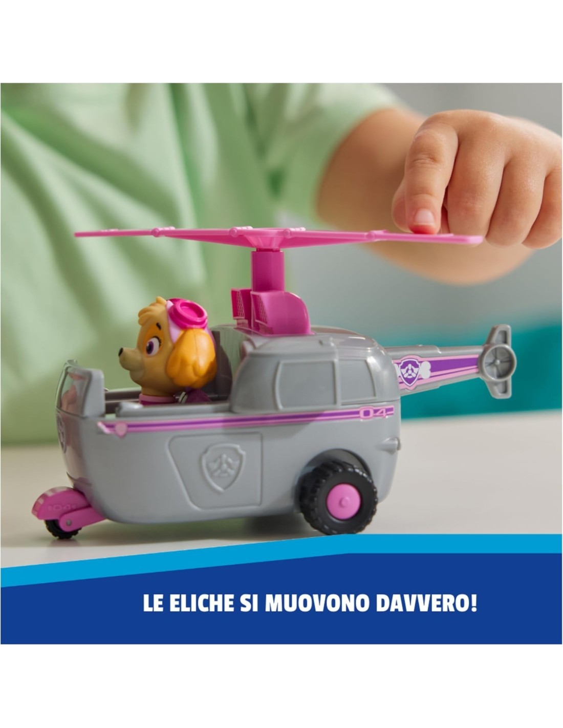Paw Patrol Skye Elicottero Base con Figura – Veicolo da 13 cm