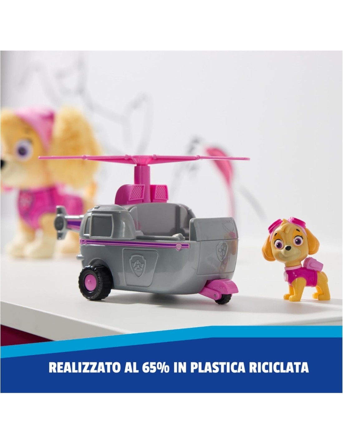 Paw Patrol Skye Elicottero Base con Figura – Veicolo da 13 cm