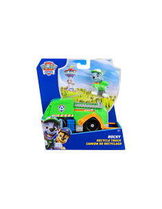 Paw Patrol Rocky Recycle Truck – Veicolo con Forche e Figura 13 cm
