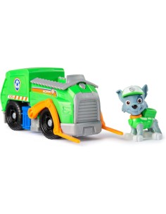 Paw Patrol Rocky Recycle Truck – Veicolo con Forche e Figura 13 cm