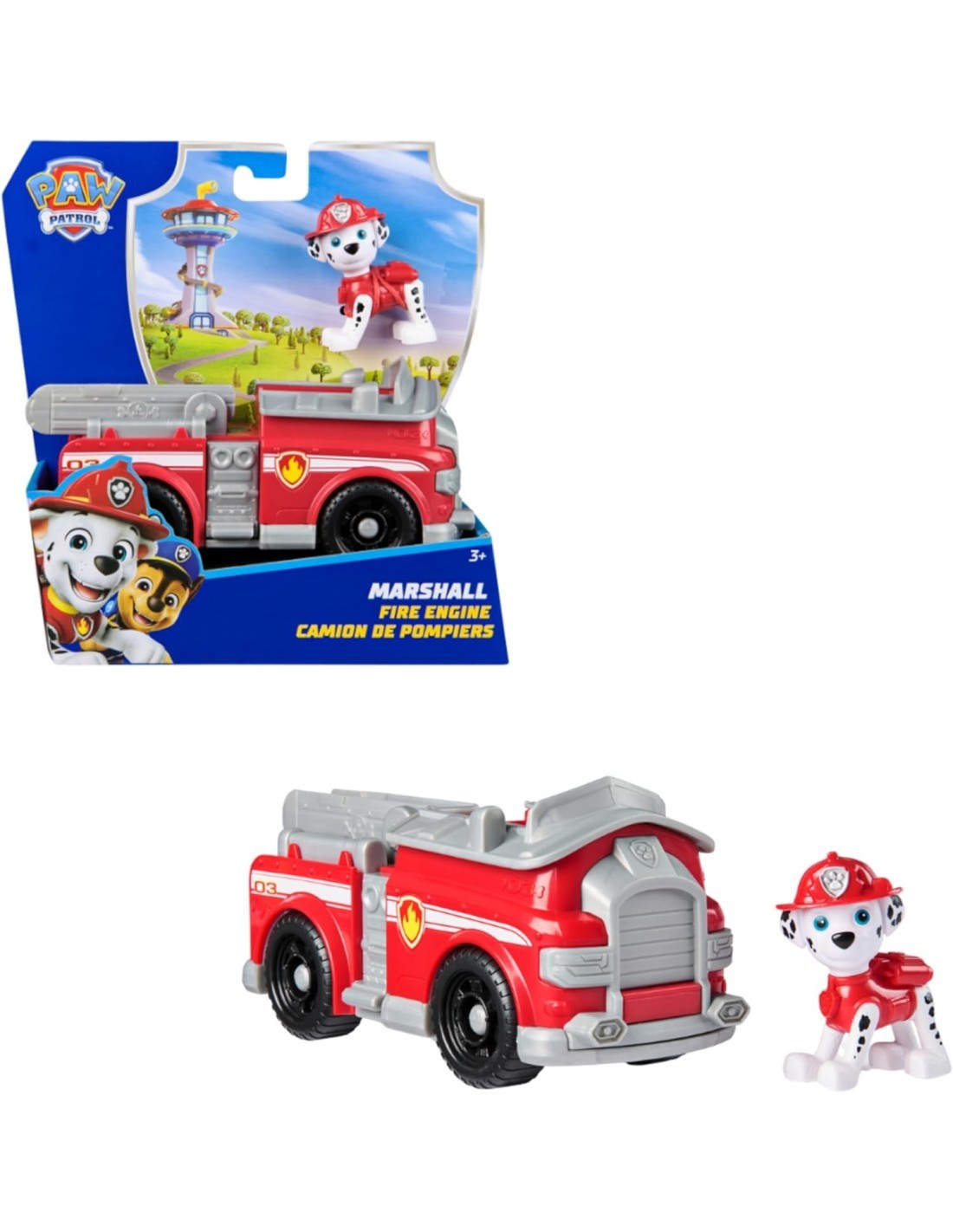 Paw Patrol Marshall Fire Engine – Veicolo Camion dei Pompieri 13 cm