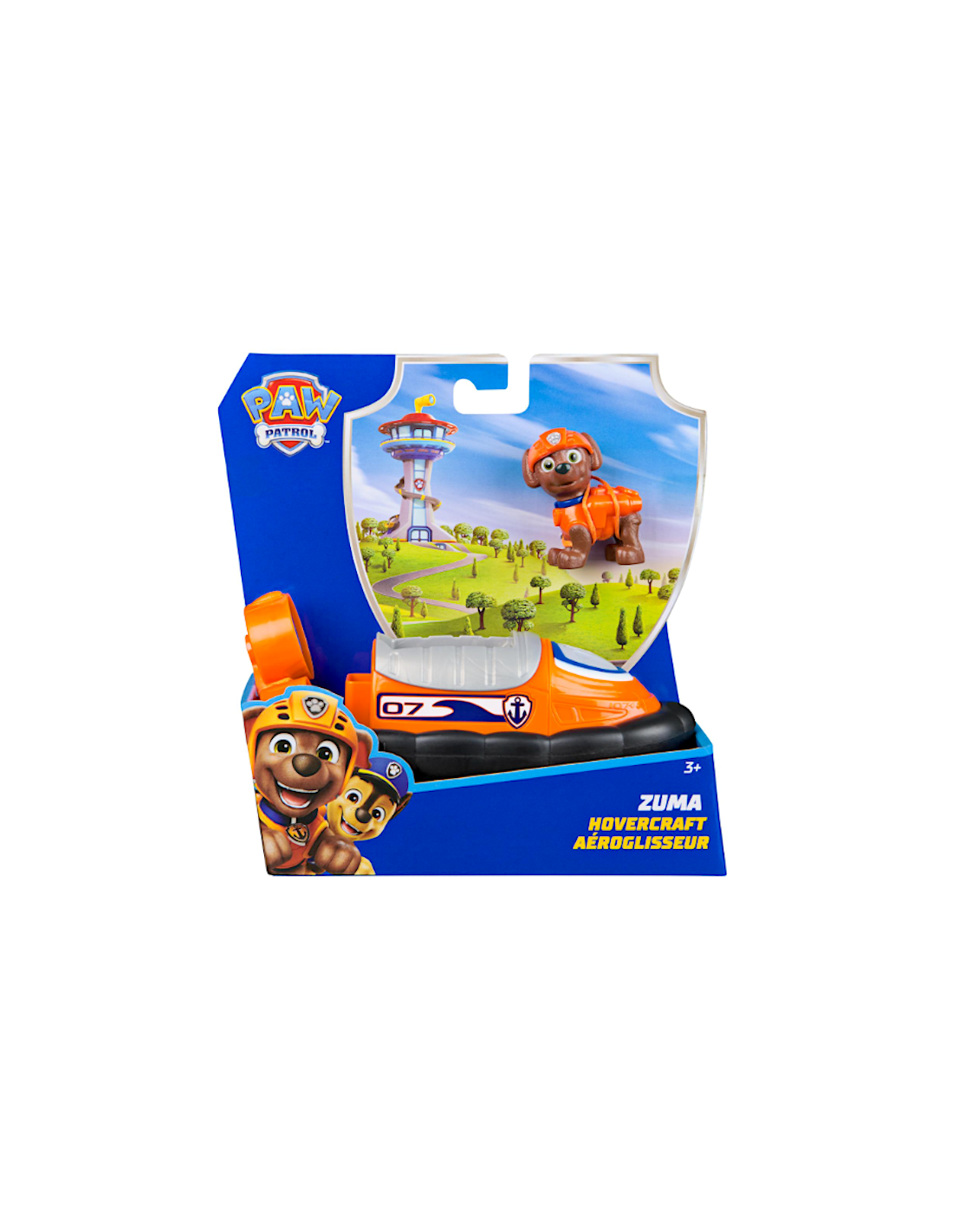 Paw Patrol Zuma Hovercraft Eco-Friendly con Figura – Veicolo da 13 cm