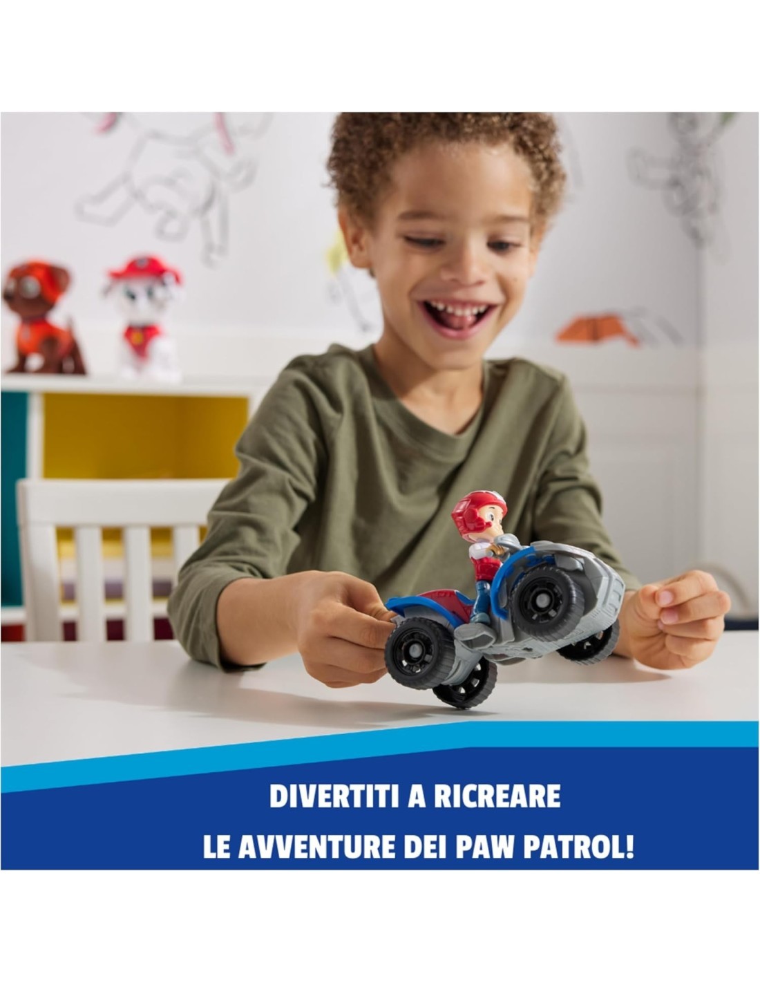 PAW Patrol Quad con Ryder Personaggio Inclusivo in Plastica Riciclata