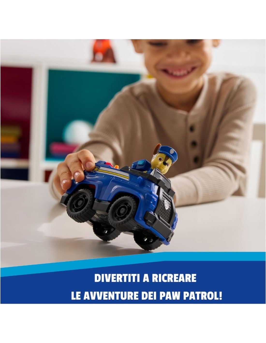 Paw Patrol Chase Patrol Cruiser – Veicolo Eco-Friendly con Figura 3+ Anni