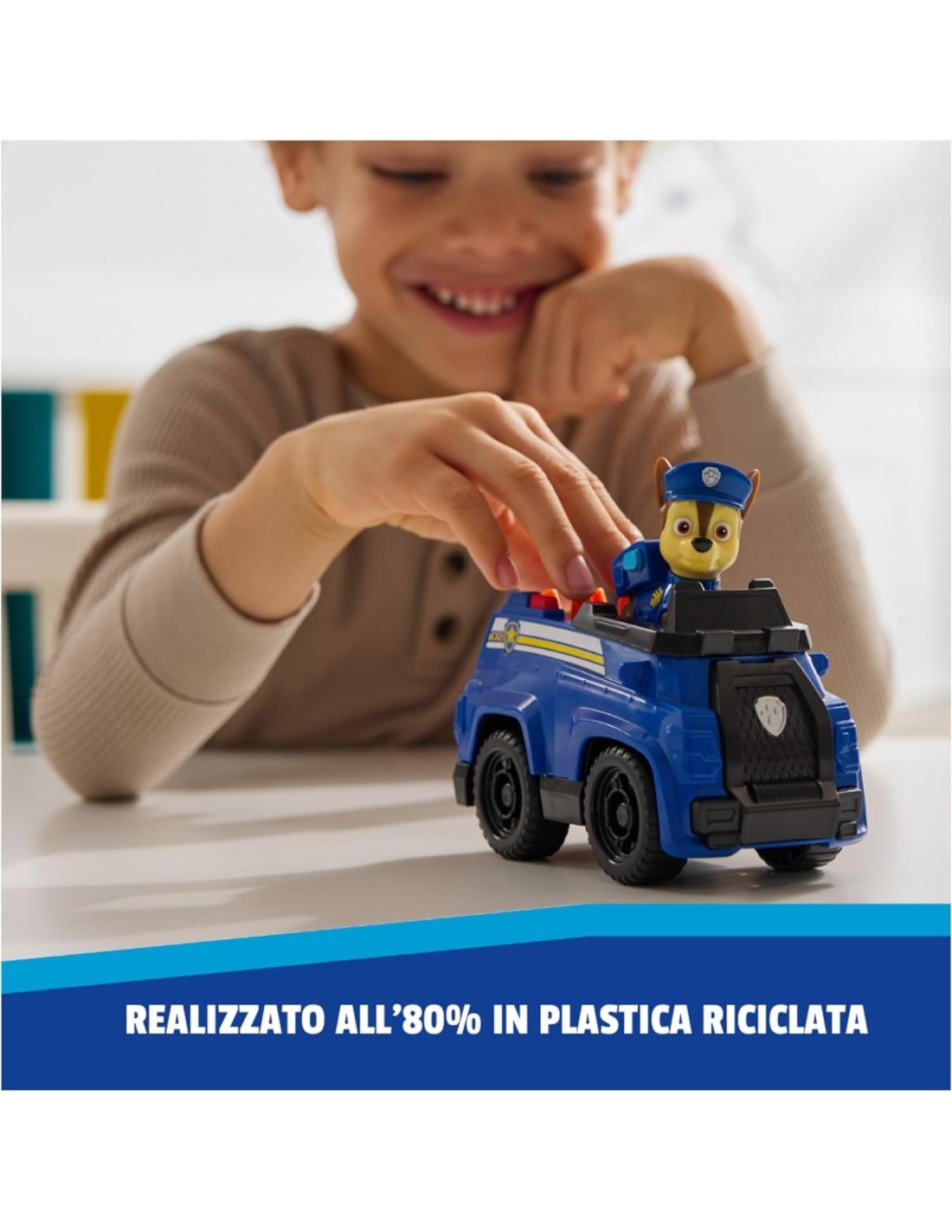 Paw Patrol Chase Patrol Cruiser – Veicolo Eco-Friendly con Figura 3+ Anni