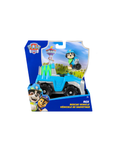 PAW Patrol Veicolo con Rex Personaggio Dinosauro in Plastica Riciclata