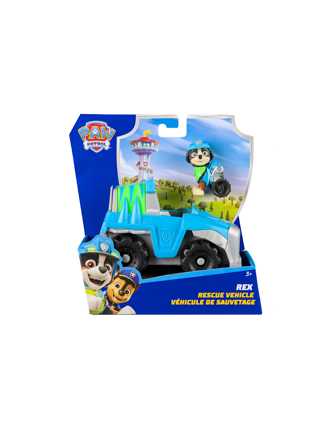 PAW Patrol Veicolo con Rex Personaggio Dinosauro in Plastica Riciclata
