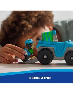 PAW Patrol Veicolo con Rex Personaggio Dinosauro in Plastica Riciclata