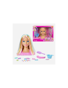 Mattel Barbie Testa Pettinabile Deluxe con Capelli Biondi e 20 Accessori