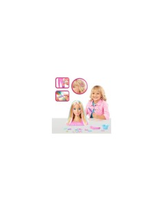 Mattel Barbie Testa Pettinabile Deluxe con Capelli Biondi e 20 Accessori