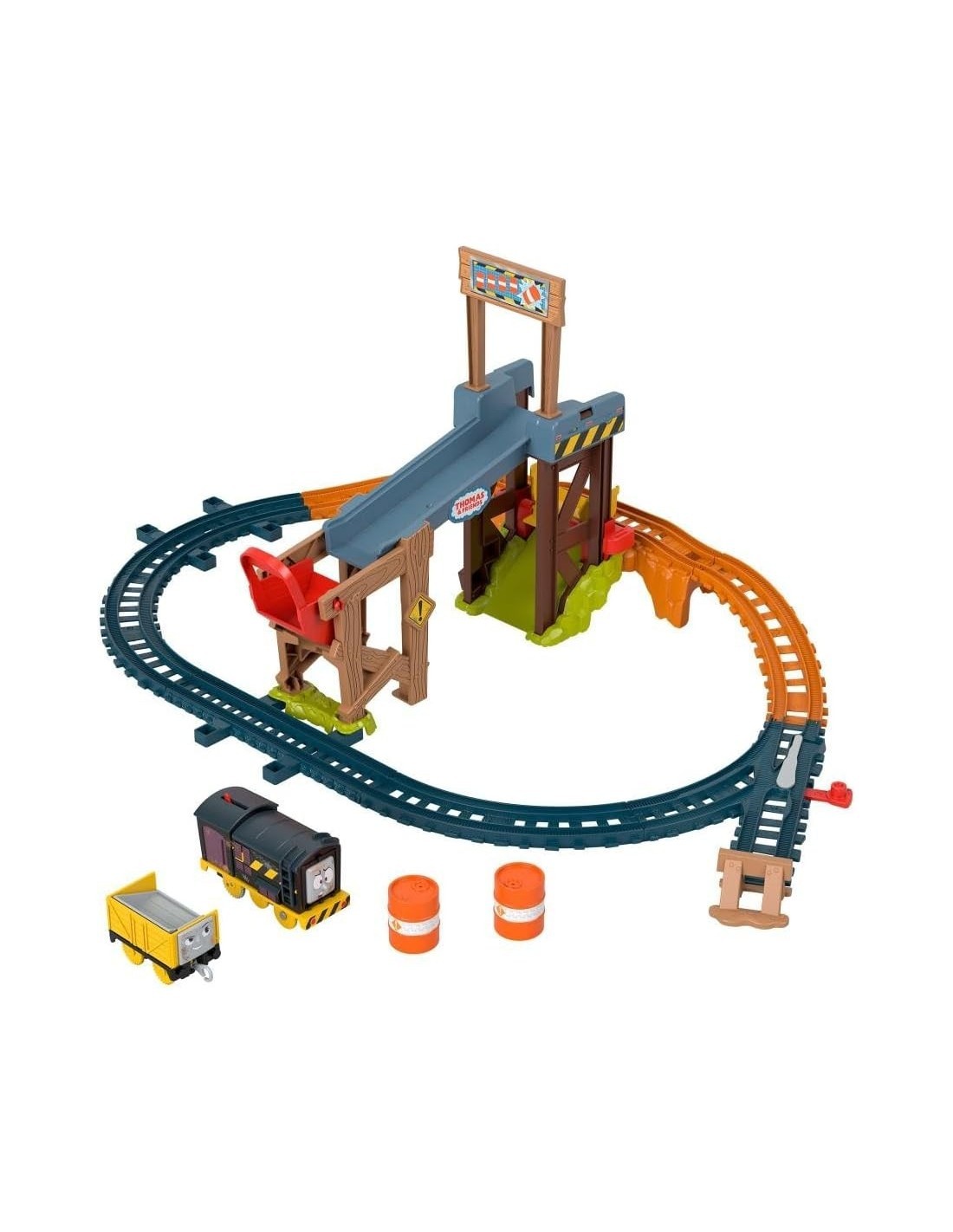 Il Trenino Thomas – Pista Cantiere di Diesel con 2 Veicoli Motorizzati e Accessori