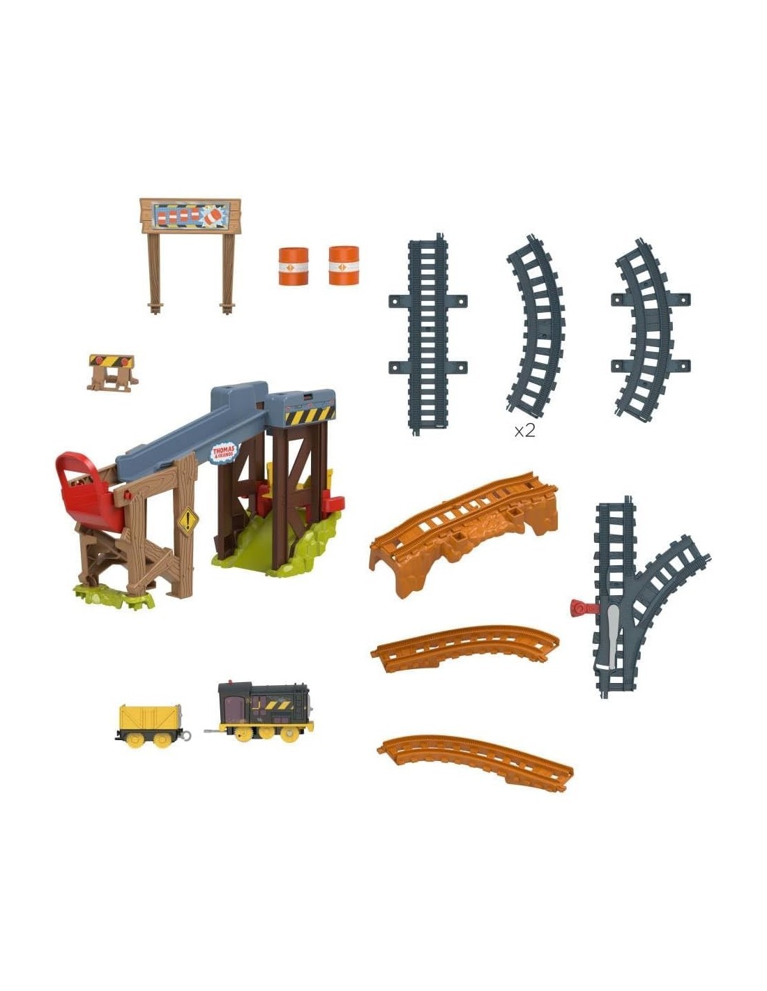 Il Trenino Thomas – Pista Cantiere di Diesel con 2 Veicoli Motorizzati e Accessori