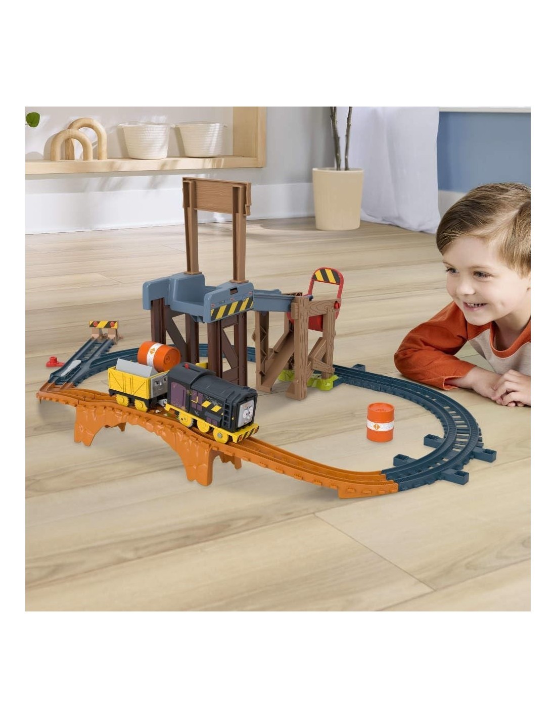 Il Trenino Thomas – Pista Cantiere di Diesel con 2 Veicoli Motorizzati e Accessori