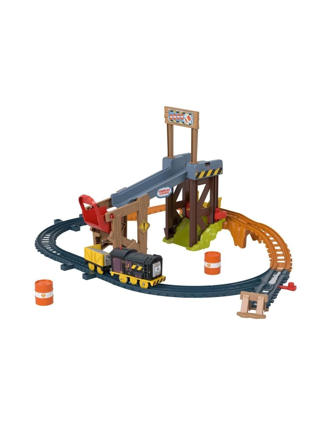 Il Trenino Thomas – Pista Cantiere di Diesel con 2 Veicoli Motorizzati e Accessori