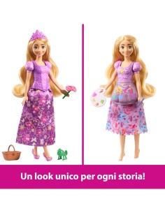 Rapunzel Disney Princess 2 Storie in 1 con 2 Look Completi e 9 Accessori