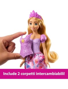 Rapunzel Disney Princess 2 Storie in 1 con 2 Look Completi e 9 Accessori