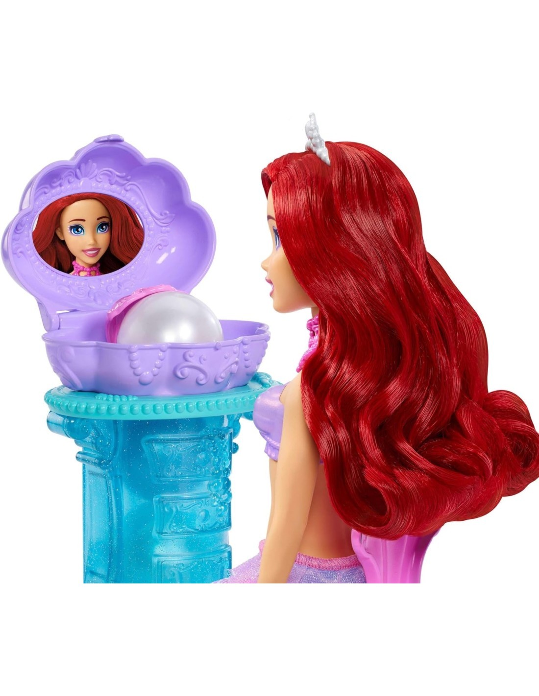 Mattel Disney Princess – Ariel e la Specchiera Magica con 5 Perle a Sorpresa