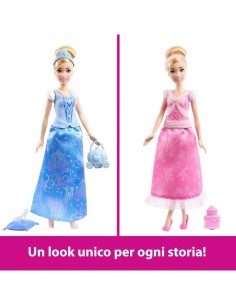 Cenerentola Disney Princess 2 Storie in 1 con 2 Look Completi e 9 Accessori