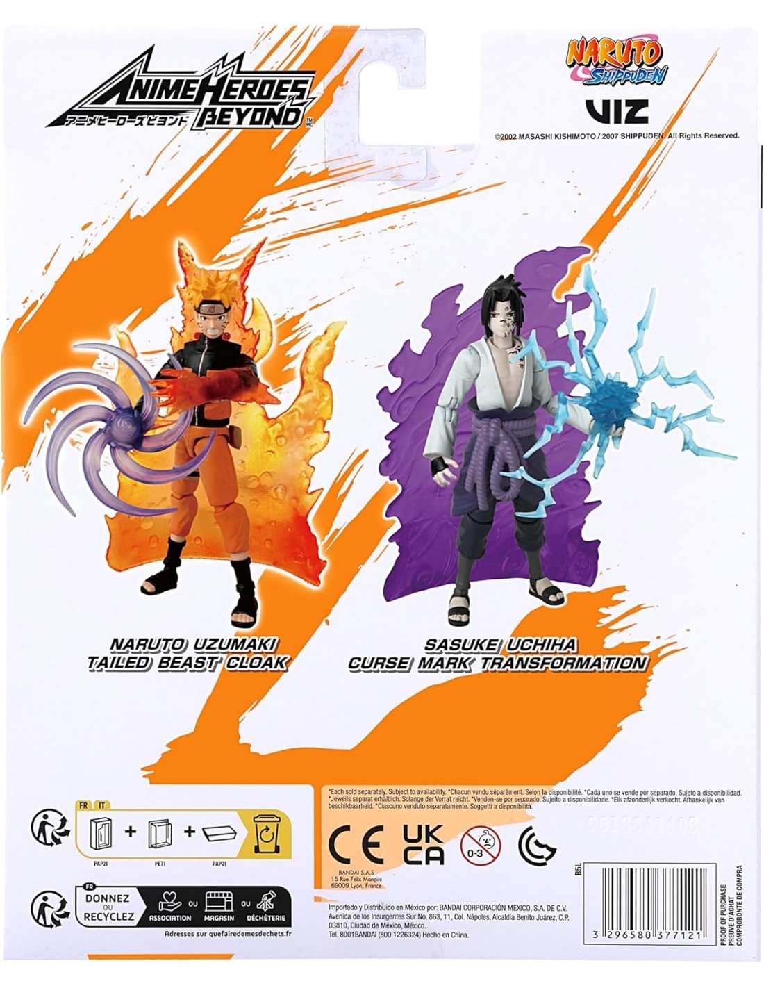 ANIME HEROES  SASUKE 17CM CURSE MARK