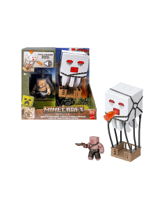 Mattel Minecraft – Ghast Attacco Esplosivo con Piglin Guerriero