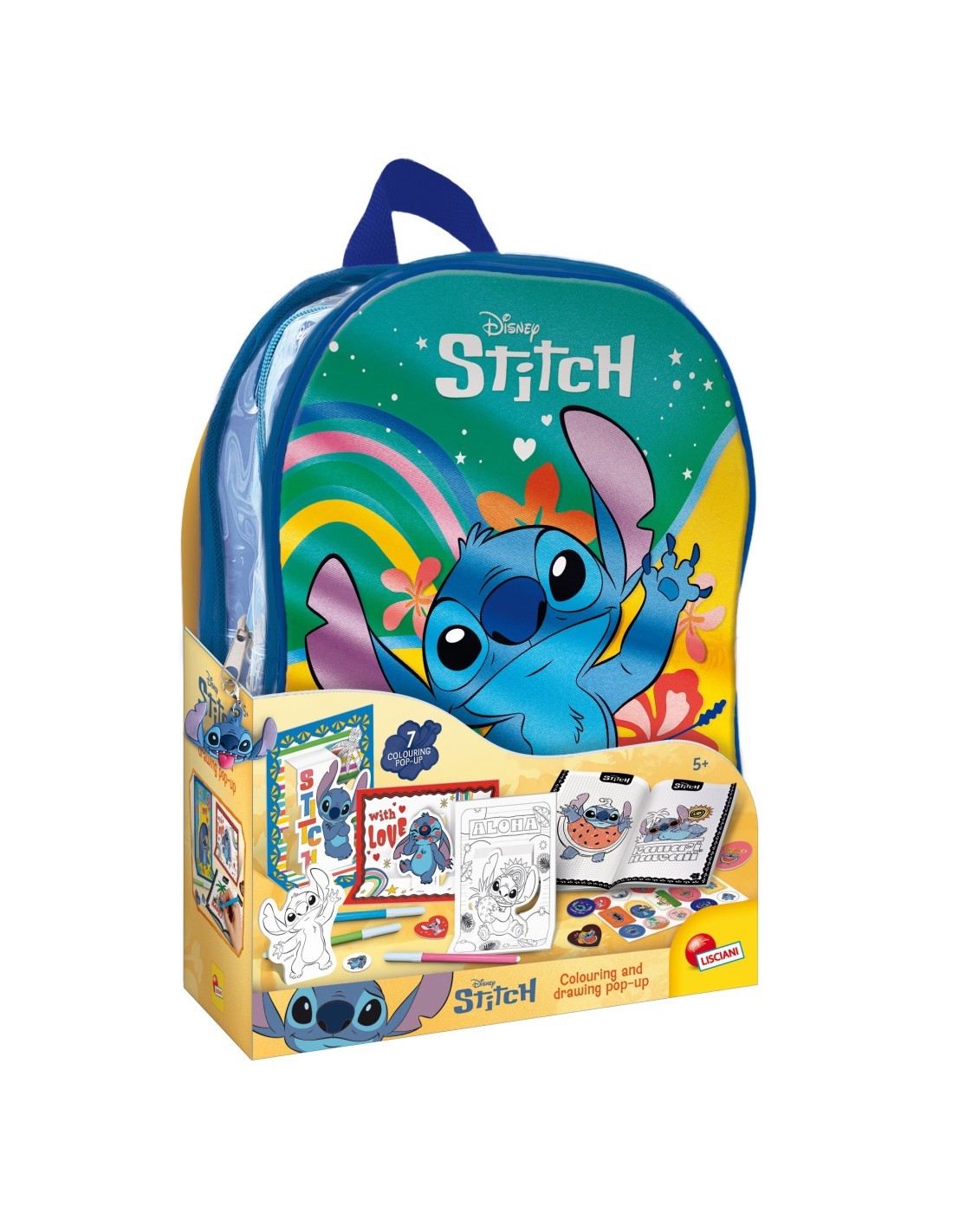 STITCH ZAINETTO CON SET DA COLORARE