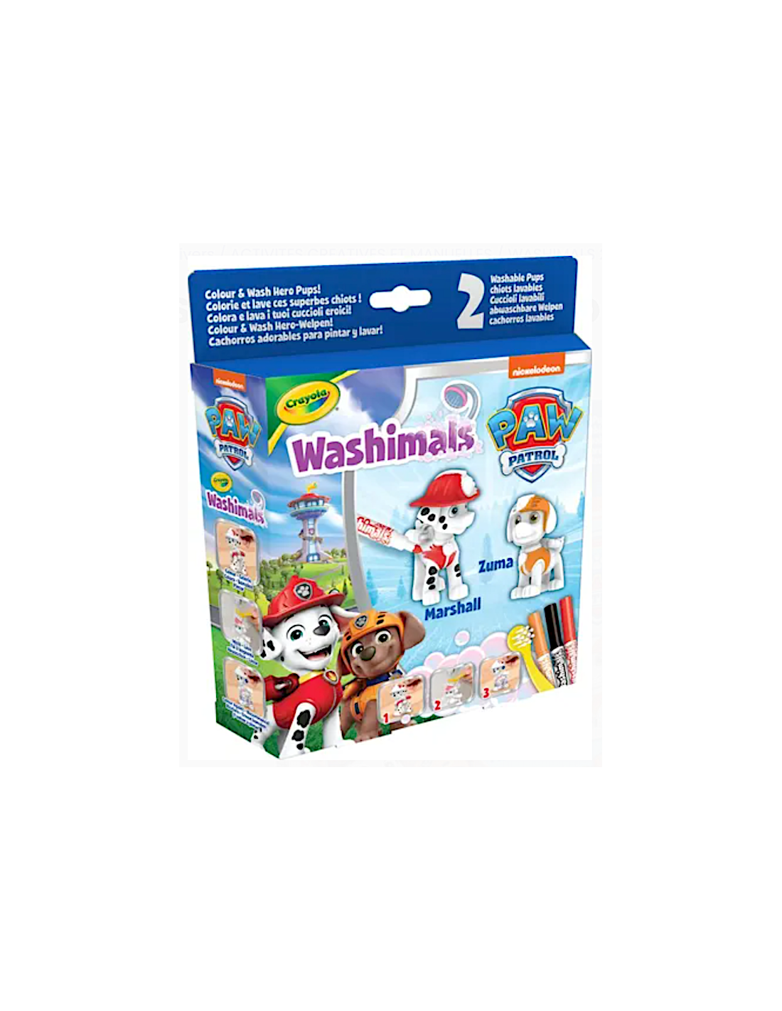 WASHIMALS 74-0287 PAW PATROL SET 2 CUCCIOLI LAVABILI