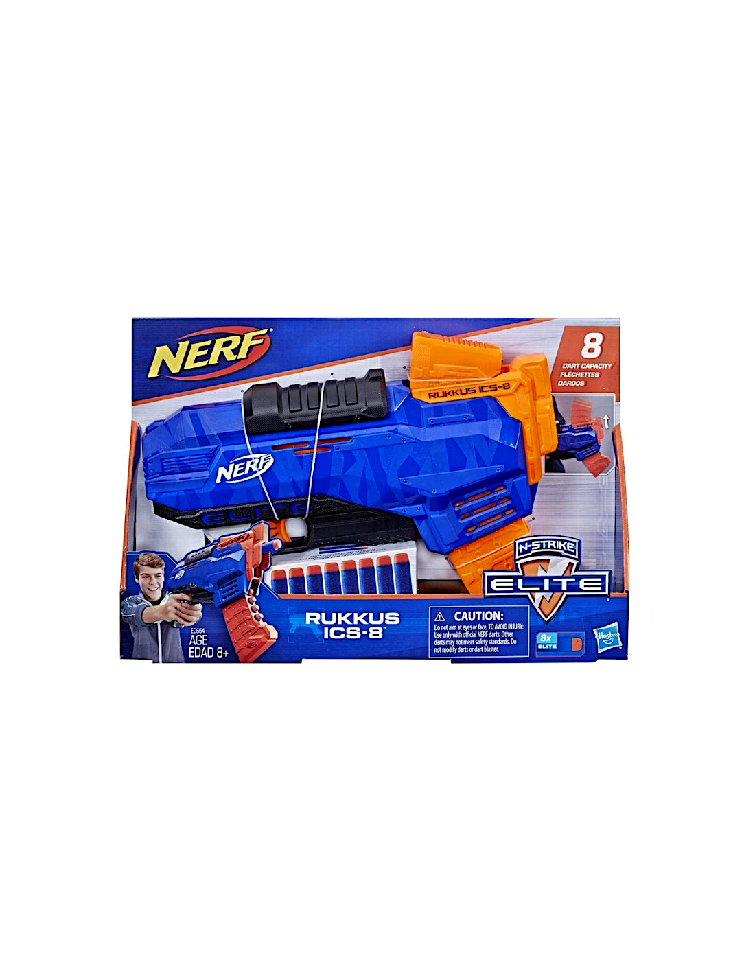 NERF ELITE RUKKUS ICS-8 BLASTER A DARDI E2654EU5 HASBRO