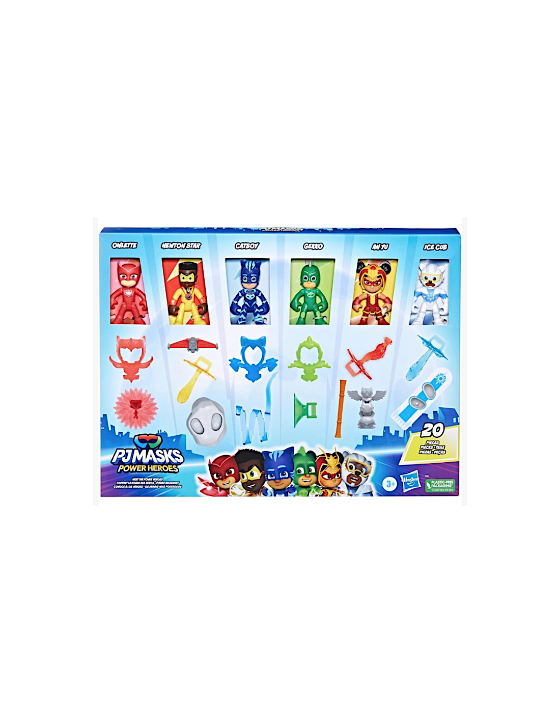 PJMASK F7593 PLAYSET 6 PERSONAGGI CON ACCESSORI