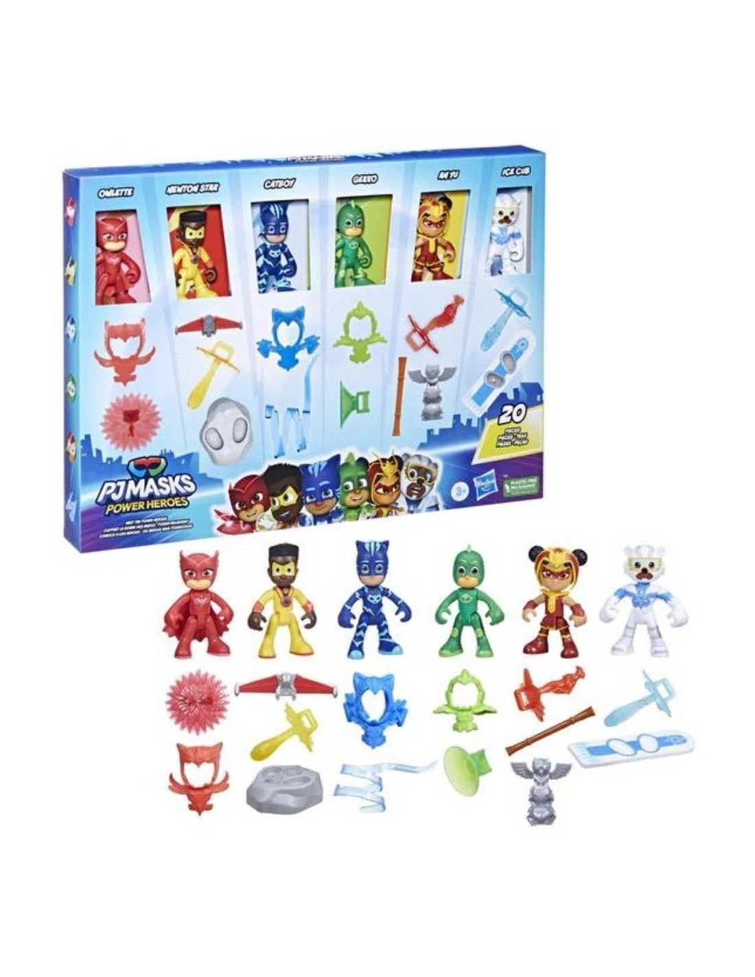 PJMASK F7593 PLAYSET 6 PERSONAGGI CON ACCESSORI