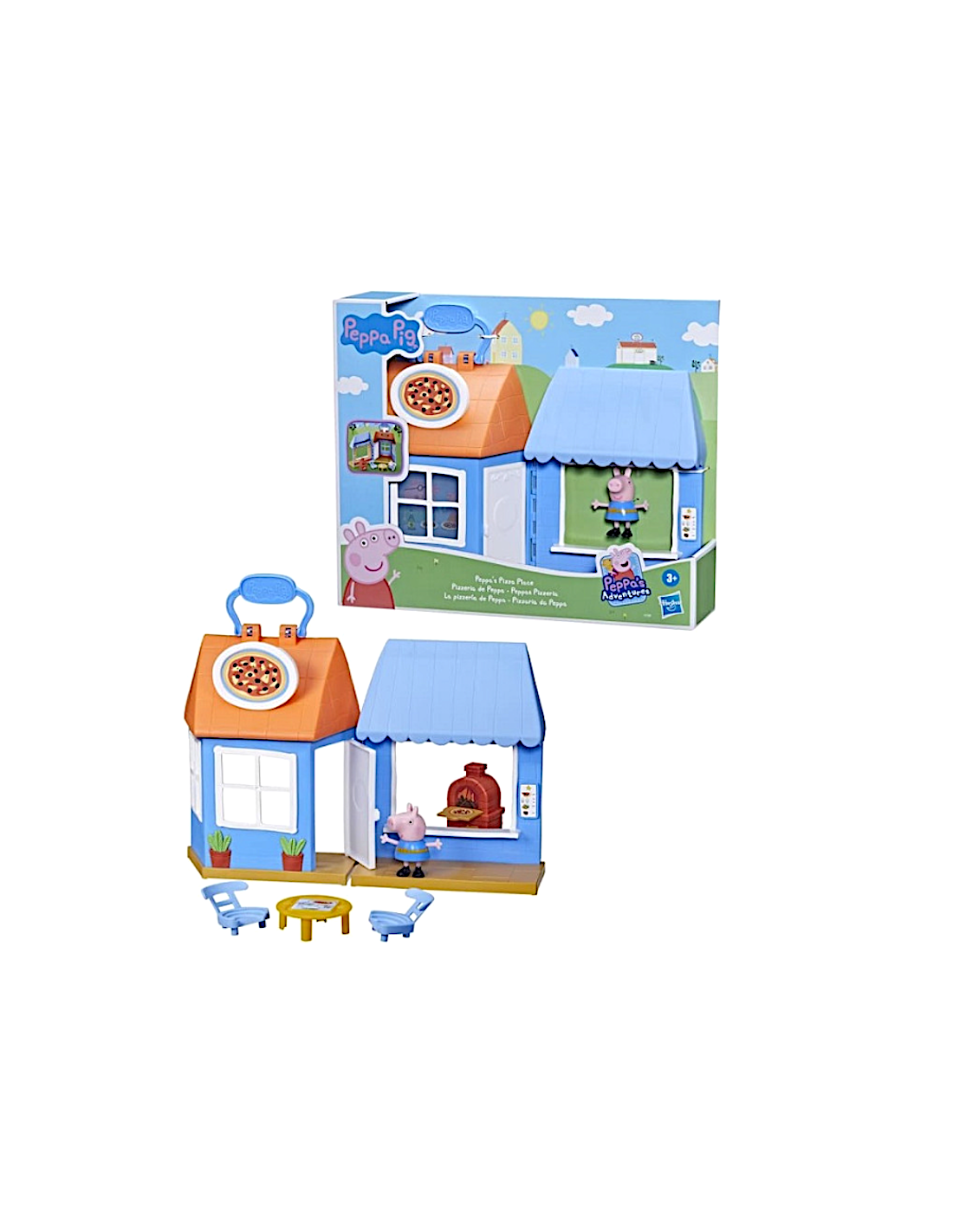 PEPPA PIG F2169, PLAYSET PIZZERIA CON PERSONAGGIO, ACCESSORI CUCINA, GIOCO BAMBINI +3 ANNI