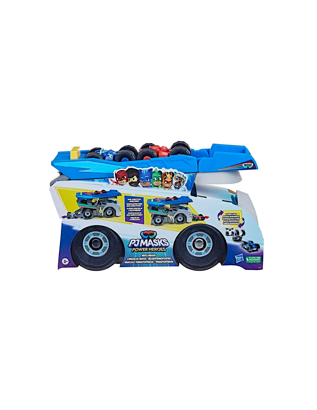PJMASK F7594 CAMION TRASPORTATORE DEGLI EROI, GIOCATTOLO SUPER PIGIAMINI, VEICOLO CON ACCESSORI, BAMBINI 3+