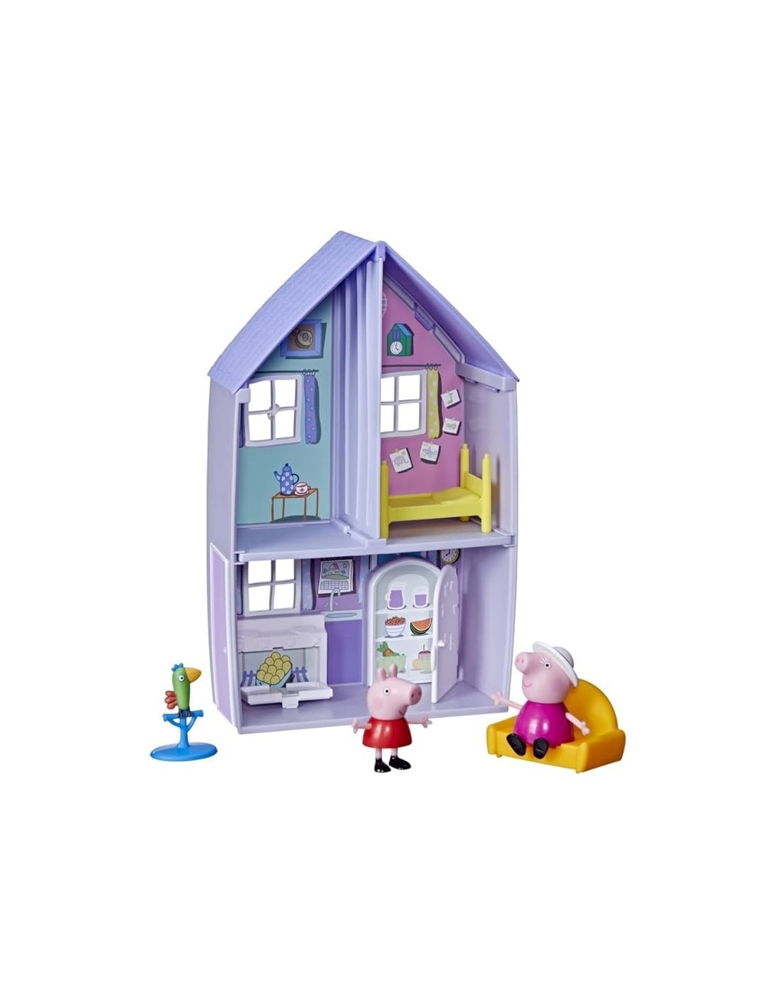PEPPA PIG CASA DEI NONNI -  SET GIOCO CON 2 PERSONAGGI E 3 ACCESSORI, BAMBINI +3 ANNI, MULTICOLORE